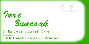 imre buncsak business card